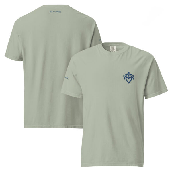 Unisex comfort colors garment-dyed heavyweight t-shirt with TTC written logo on right sleeve and heart logo on the chest. - Image 5