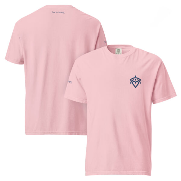 Unisex comfort colors garment-dyed heavyweight t-shirt with TTC written logo on right sleeve and heart logo on the chest. - Image 7
