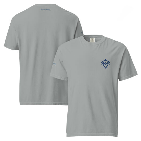 Unisex comfort colors garment-dyed heavyweight t-shirt with TTC written logo on right sleeve and heart logo on the chest. - Image 4