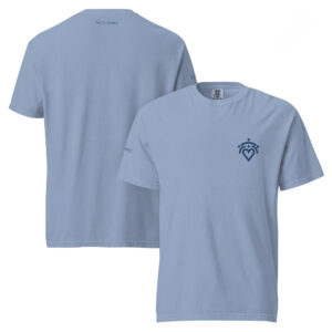 Classic unisex pocket t-shirt with TTC Hearts on pocket and written logo below collar on back