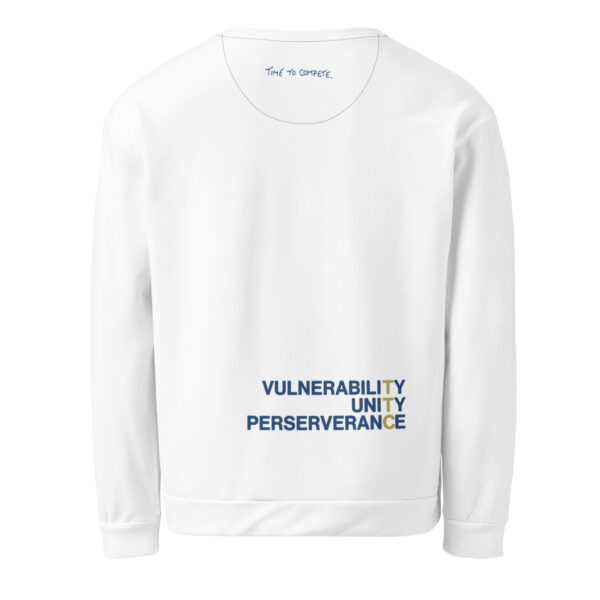 Unisex Sweatshirt with heart logo on front and unity pillars on the back - Image 2