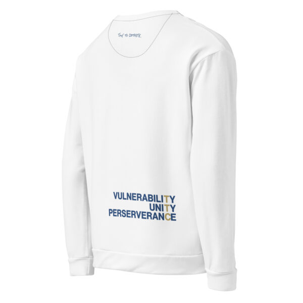 Unisex Sweatshirt with heart logo on front and unity pillars on the back - Image 4