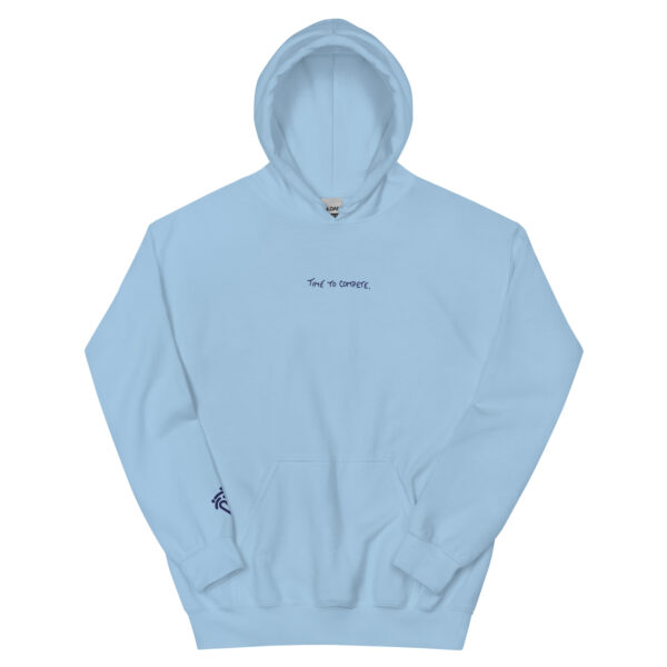 Embroidered Unisex Hoodie with blue stitching (new colors) - SIZES RUN SMALL - Image 4