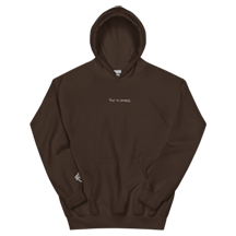 Embroidered Hoodie with white stitching - SIZES RUN SMALL