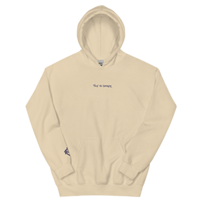 Embroidered Hoodie with blue stitching - SIZES RUN SMALL