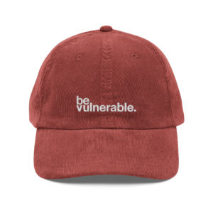 Be Vulnerable vintage corduroy cap